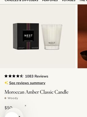 NEST Fragrances Moroccan Amber 8oz Classic Candle